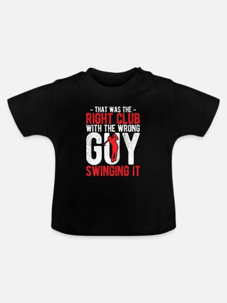 Golfplatz zum Golfen Golf - Baby Bio-T-Shirt mit Rundhals - Schwarz