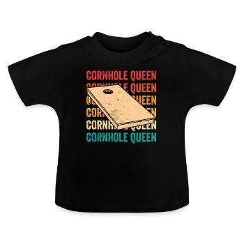 Cornhole Corn Hole Retro - Baby Bio-T-Shirt mit Rundhals - Schwarz - Vorne