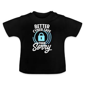 Cybersecurity, Hacking, IT - Baby Organic T-Shirt with Round Neck - black - Front