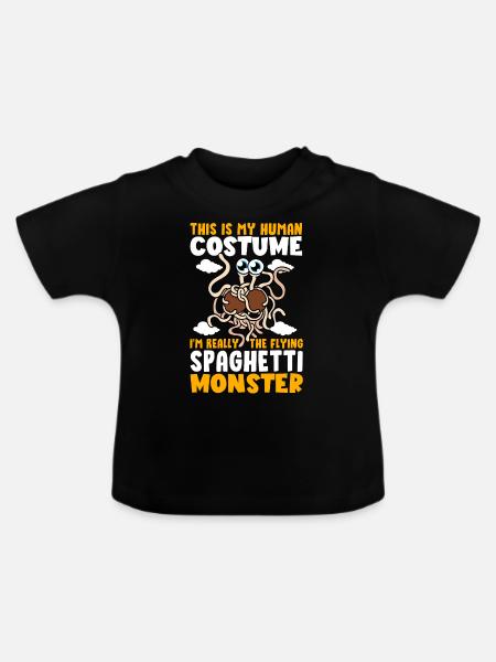 FSM Pastafarian - Baby Bio-T-Shirt mit Rundhals - Schwarz
