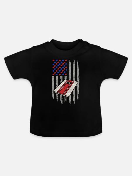 Maisloch patriotisch - Baby Bio-T-Shirt mit Rundhals - Schwarz