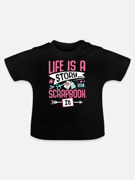 Scrapbooking Scrapbooker - Baby Bio-T-Shirt mit Rundhals - Schwarz