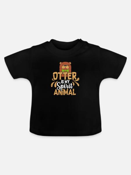 Otter - Baby Bio-T-Shirt mit Rundhals - Schwarz