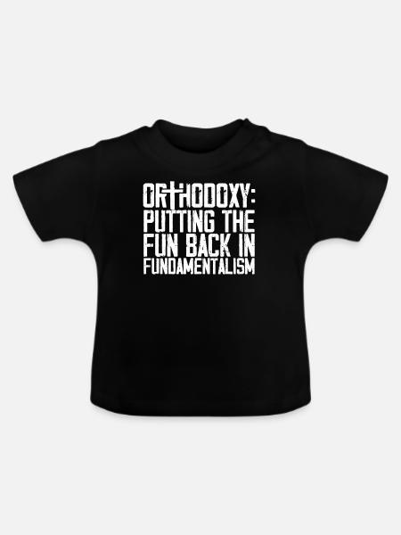 Orthodoxe - Baby Bio-T-Shirt mit Rundhals - Schwarz
