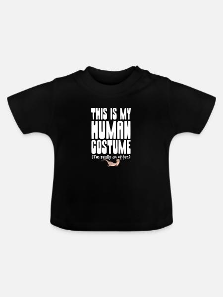 Otter Seeotter Fischotter Geschenk - Baby Bio-T-Shirt mit Rundhals - Schwarz