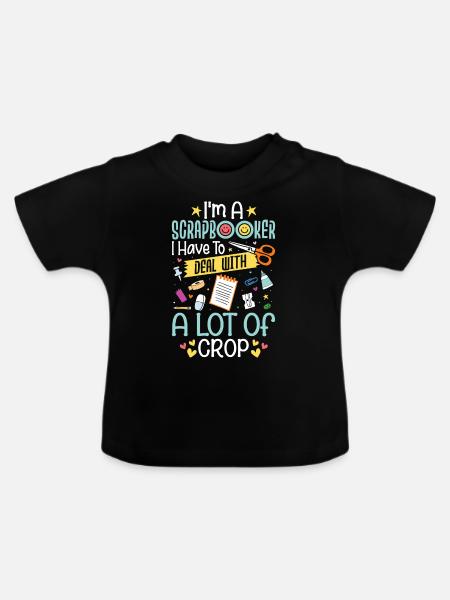 Scrapbooking - Baby Bio-T-Shirt mit Rundhals - Schwarz