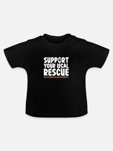 Tierrettung - Baby Bio-T-Shirt mit Rundhals - Schwarz