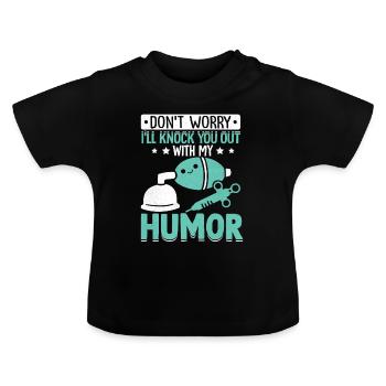 Anesthesiologist Anesthesiology - Baby Organic T-Shirt with Round Neck - black - Front