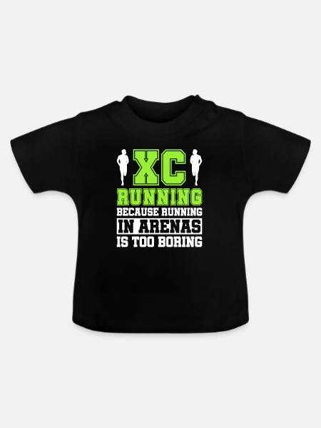Xc-laufdesign Für Einen Cc-läufer - Baby Bio-T-Shirt mit Rundhals - Schwarz
