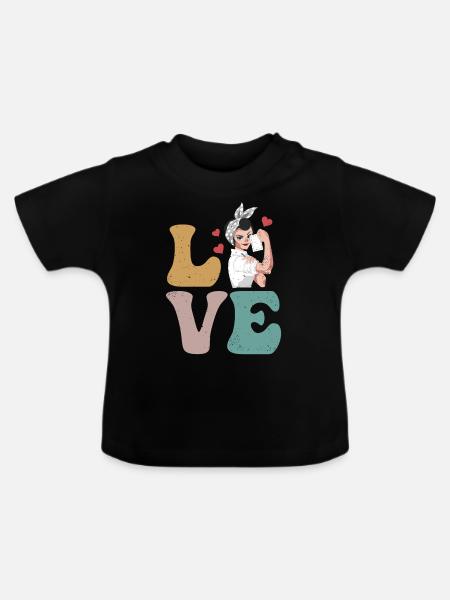 Cafeteria-Mitarbeiterin Lunch Lady - Baby Bio-T-Shirt mit Rundhals - Schwarz