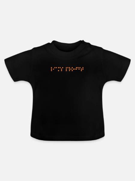 Braille - Baby Bio-T-Shirt mit Rundhals - Schwarz
