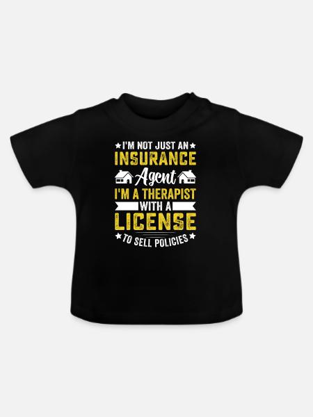 Komischer Broker - Baby Bio-T-Shirt mit Rundhals - Schwarz