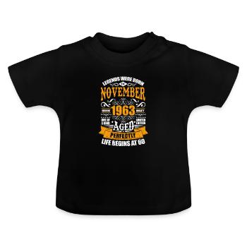 60th birthday - Baby Organic T-Shirt with Round Neck - black - Front