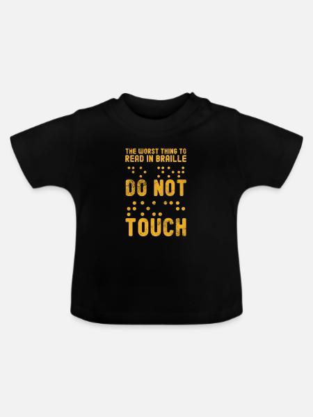 Braille - Baby Bio-T-Shirt mit Rundhals - Schwarz