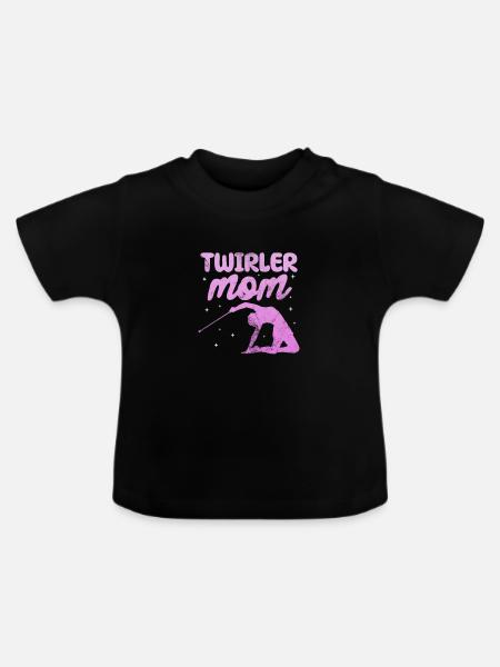 Baton Twirling - Baby Bio-T-Shirt mit Rundhals - Schwarz