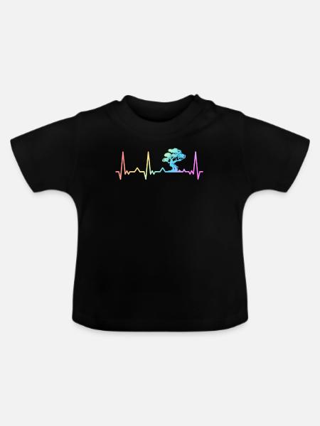 Bonsai Baum Japanisch Bonsai - Baby Bio-T-Shirt mit Rundhals - Schwarz