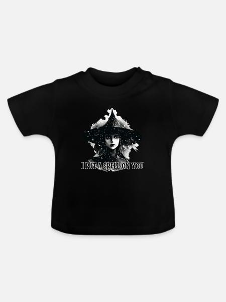 Hexe, ich habe dich verzaubert - Baby Bio-T-Shirt mit Rundhals - Schwarz