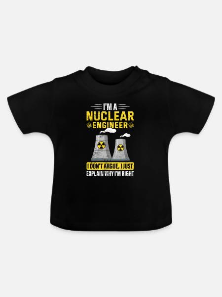 Kernkraftwerk - Baby Bio-T-Shirt mit Rundhals - Schwarz