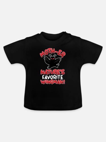 Mothman Kryptide Kryptozoologie - Baby Bio-T-Shirt mit Rundhals - Schwarz