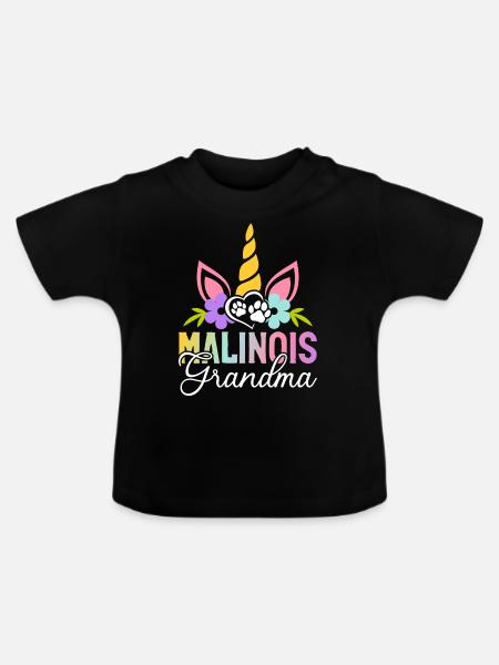 Belgischer Malinois Hund - Baby Bio-T-Shirt mit Rundhals - Schwarz