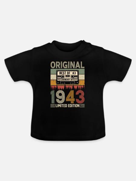 1943 Klassiker - Baby Bio-T-Shirt mit Rundhals - Schwarz