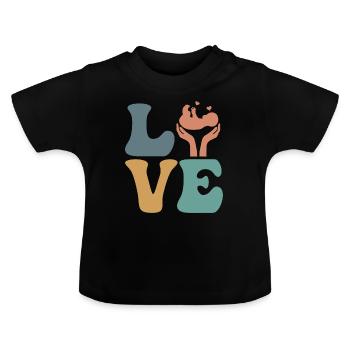 Doula Geburtshelferin Hebamme Studentin - Baby Bio-T-Shirt mit Rundhals - Schwarz - Vorne
