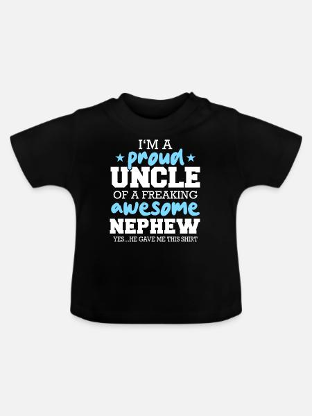 Onkel Fmilie Großonkel Onkels - Baby Bio-T-Shirt mit Rundhals - Schwarz