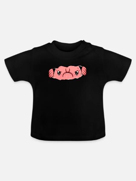 Blobfisch Blob-Hände - Baby Bio-T-Shirt mit Rundhals - Schwarz