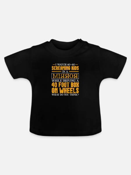 Busfahrer - Baby Bio-T-Shirt mit Rundhals - Schwarz