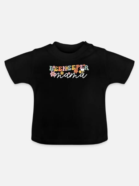 Groovy Imkerei Mama - Baby Bio-T-Shirt mit Rundhals - Schwarz