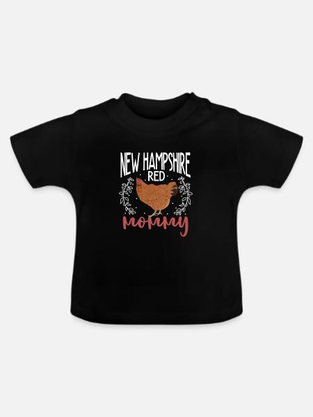 New Hampshire Mama - Baby Bio-T-Shirt mit Rundhals - Schwarz