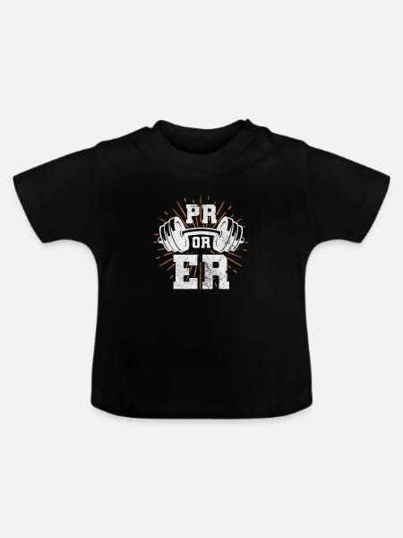 Bodybuilder - Baby Bio-T-Shirt mit Rundhals - Schwarz
