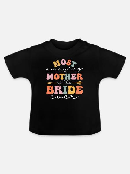 Groovy Brautparty Brautmutter - Baby Bio-T-Shirt mit Rundhals - Schwarz