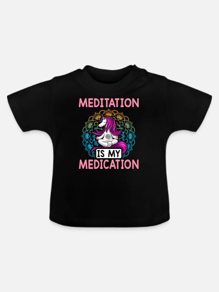 Yoga Chakra - Baby Bio-T-Shirt mit Rundhals - Schwarz