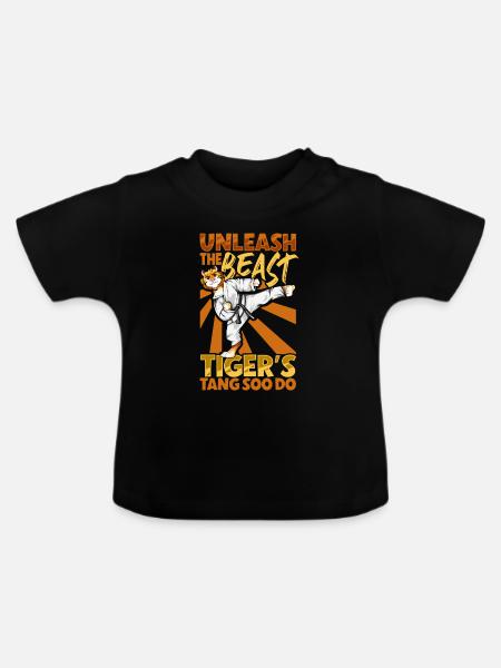 Tiger - Tang Soo Do - Baby Bio-T-Shirt mit Rundhals - Schwarz