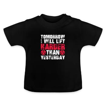 Bodybuilder Body Building Fitness Gym cadeau - T-shirt bio col rond Bébé - noir - Devant