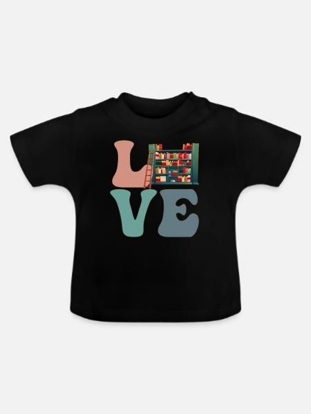 Bibliothekar Bibliothek - Baby Bio-T-Shirt mit Rundhals - Schwarz
