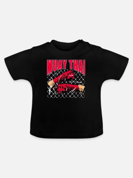 Muay Thai - Baby Bio-T-Shirt mit Rundhals - Schwarz