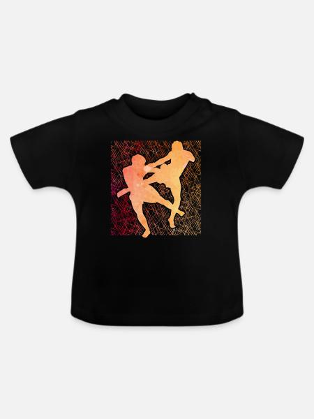 Muay Thai - Baby Bio-T-Shirt mit Rundhals - Schwarz