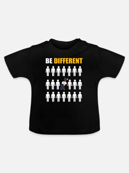 Sei anders Aikido - Baby Bio-T-Shirt mit Rundhals - Schwarz