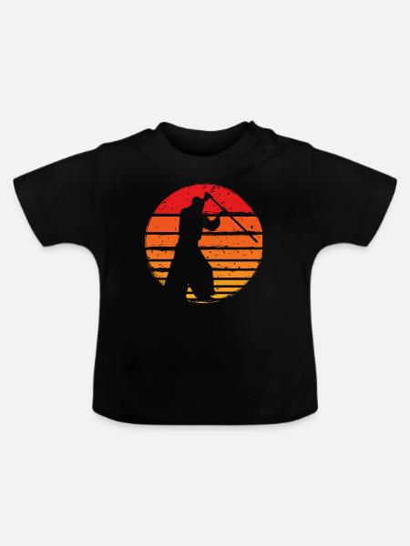 Aikido - Baby Bio-T-Shirt mit Rundhals - Schwarz