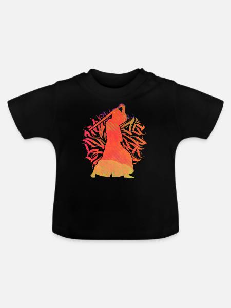 Aikido - Baby Bio-T-Shirt mit Rundhals - Schwarz