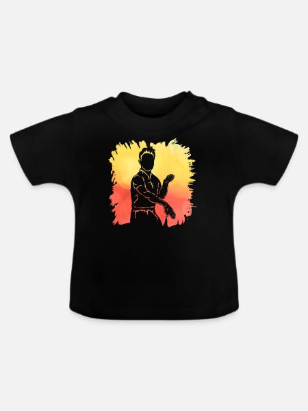 Wing Chun - Baby Bio-T-Shirt mit Rundhals - Schwarz