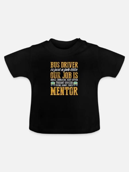 Busfahrer - Baby Bio-T-Shirt mit Rundhals - Schwarz