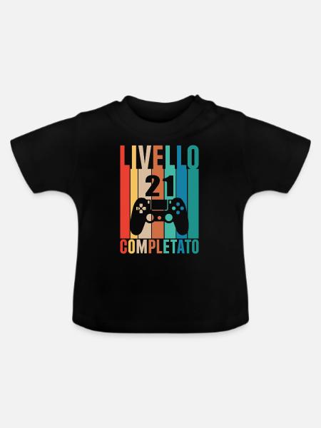 Freigeschaltet Stufe 21 - Baby Bio-T-Shirt mit Rundhals - Schwarz