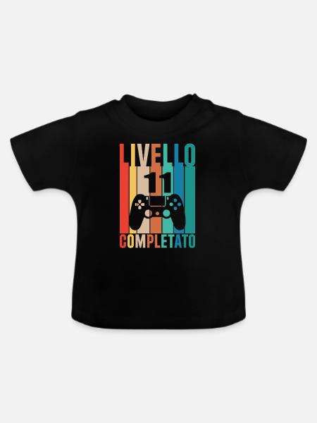 Stufe 11 - Baby Bio-T-Shirt mit Rundhals - Schwarz