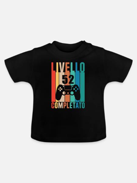 Stufe 52 - Baby Bio-T-Shirt mit Rundhals - Schwarz
