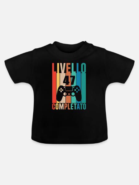 Stufe 47 - Baby Bio-T-Shirt mit Rundhals - Schwarz