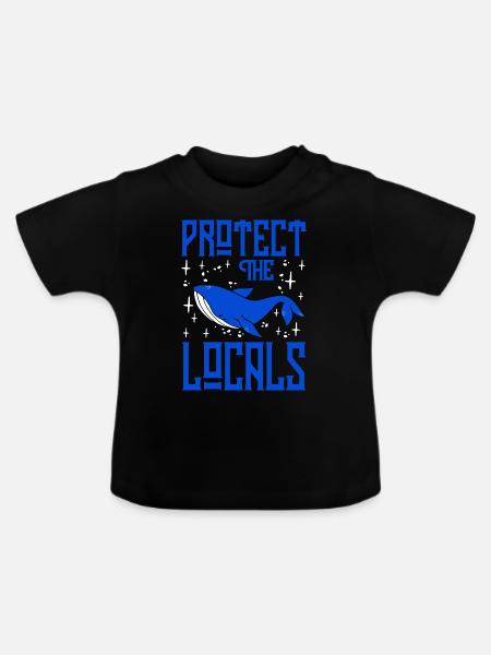 Schützen Sie die Einheimischen - Baby Bio-T-Shirt mit Rundhals - Schwarz