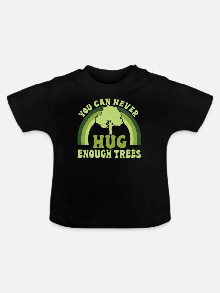 Baumschützer und Umweltschützer - Baby Bio-T-Shirt mit Rundhals - Schwarz